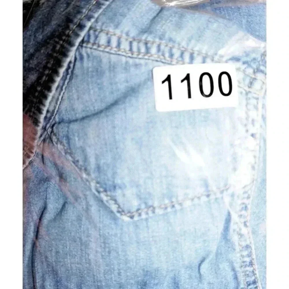 GAP Kids Denim Shirt Dress Girls Sz L (10) Pearl Snap Front Jean Long Sleeves